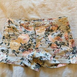 Floral Jean Shorts